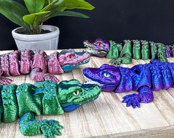 3D Printed Articulating Alligator - Realistic Flexi Toy With
