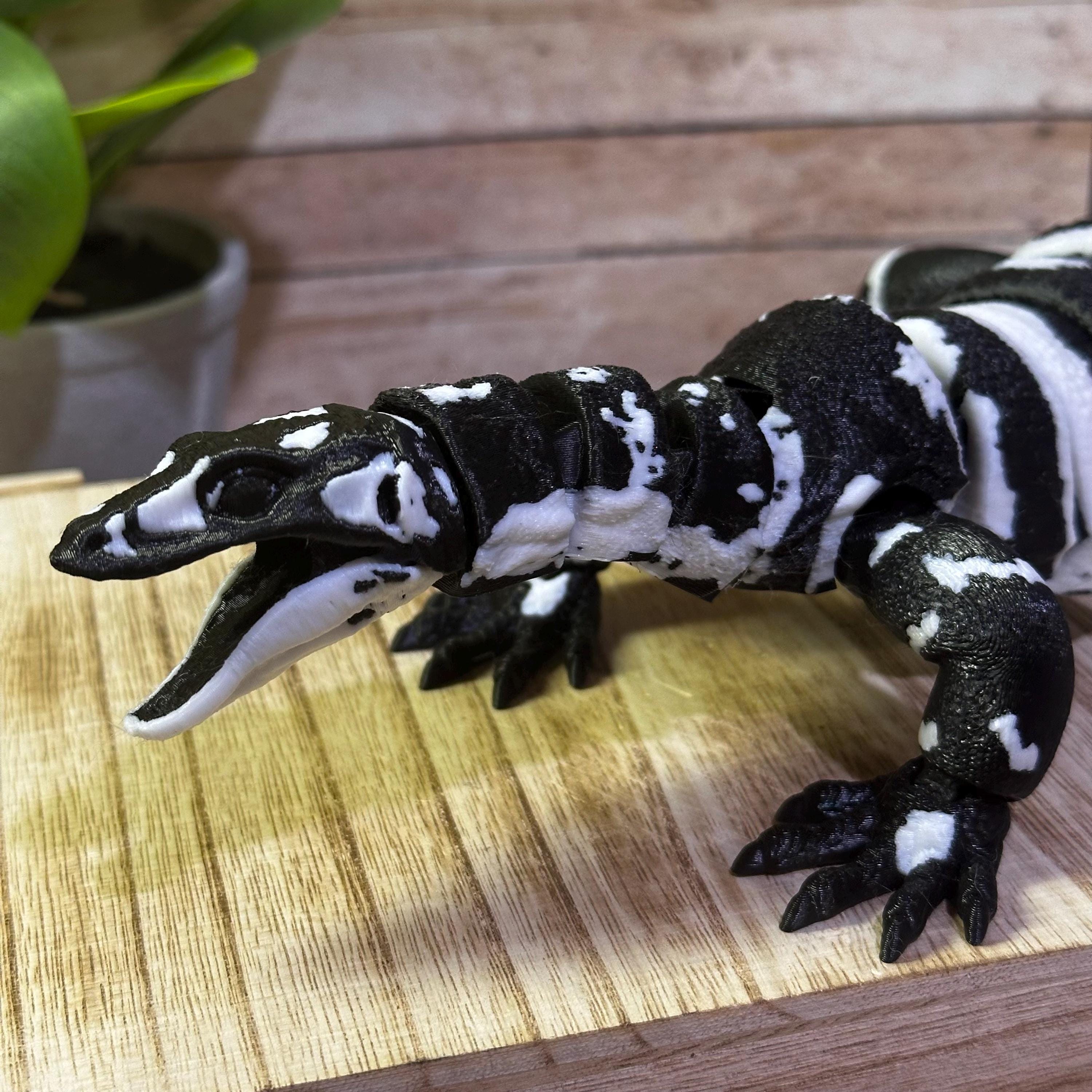 3Dプリントされた可動式ミズオオトカゲ：リアルな爬虫類の装飾