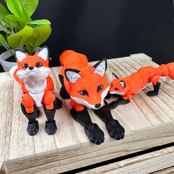Articulating Red Fox Fidget Toy - Custom Sizes - 3D Printed Fox - Etsy