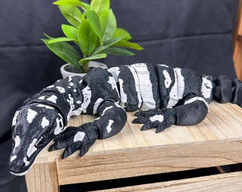 3D Printed Articulating Water Monitor Lizard - Realistic Reptile