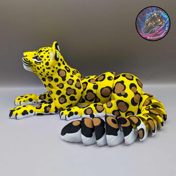 3D Printed Articulating Leopards - Custom Sizing - Flexi