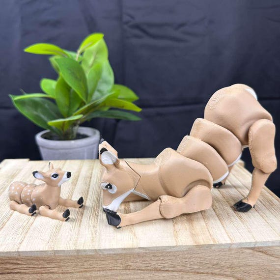 3D Printed Articulating Deer - Buck, Doe, Fawn - Deer Family