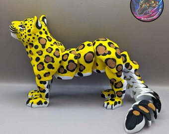『 Yellow Leopard fam 』by Zuberi 30*40cm Zuberi Yellow Leopard Family Artwork 30x40cm TinTinga