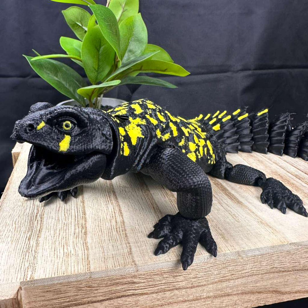 3D Printed Articulating Uromastyx: Flexi Lizard With Opening Mouth