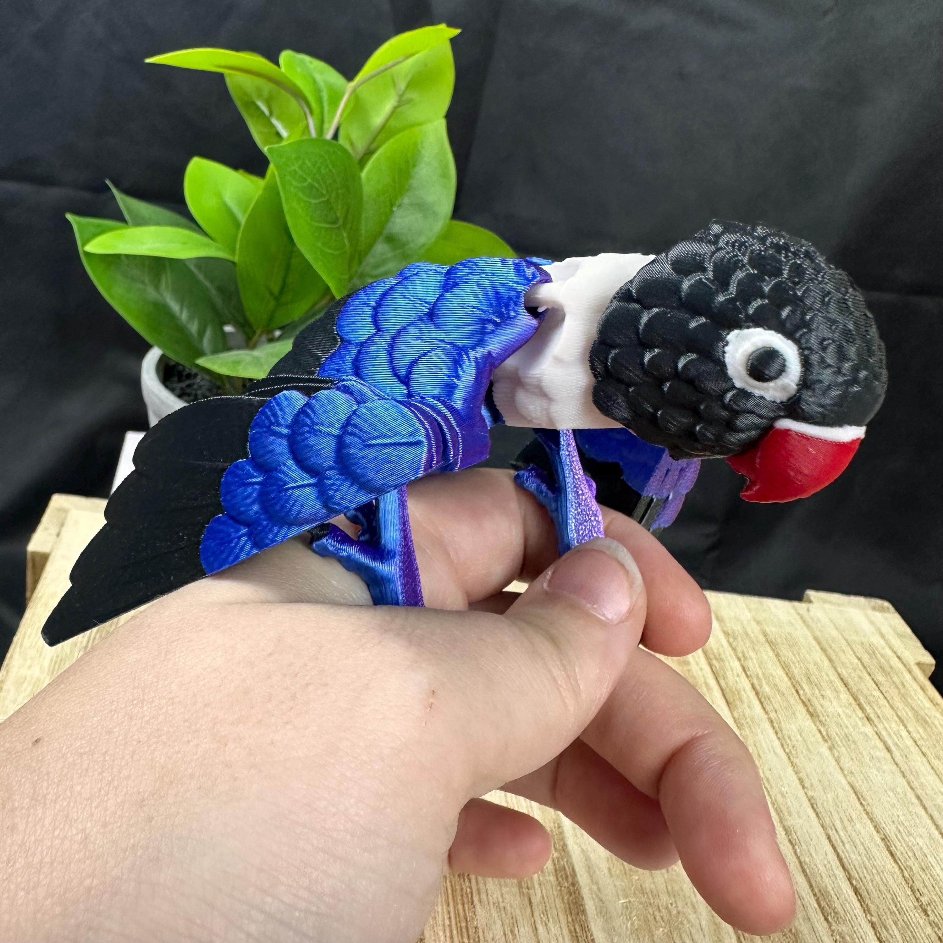 3D Printed Articulating Lovebird - Realistic Lovebird Model 