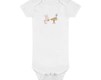 Sweet Bunny Baby Romper | Carrot Cake Theme