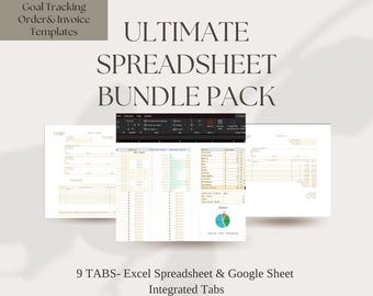Small Business Bookkeeping Spreadsheet: Order Form Template, Invoice Template and Price List Template- Excel and Google Sheets Templates