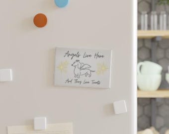 Dachshund Magnet, Angels Live Here Dog Magnet