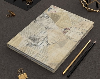 Newsprint Notebook Matte, Hardcover Journal
