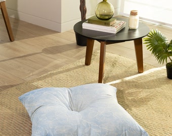 Large Floral Floor Cushion: Bohemian Seating Pillow (30x30)