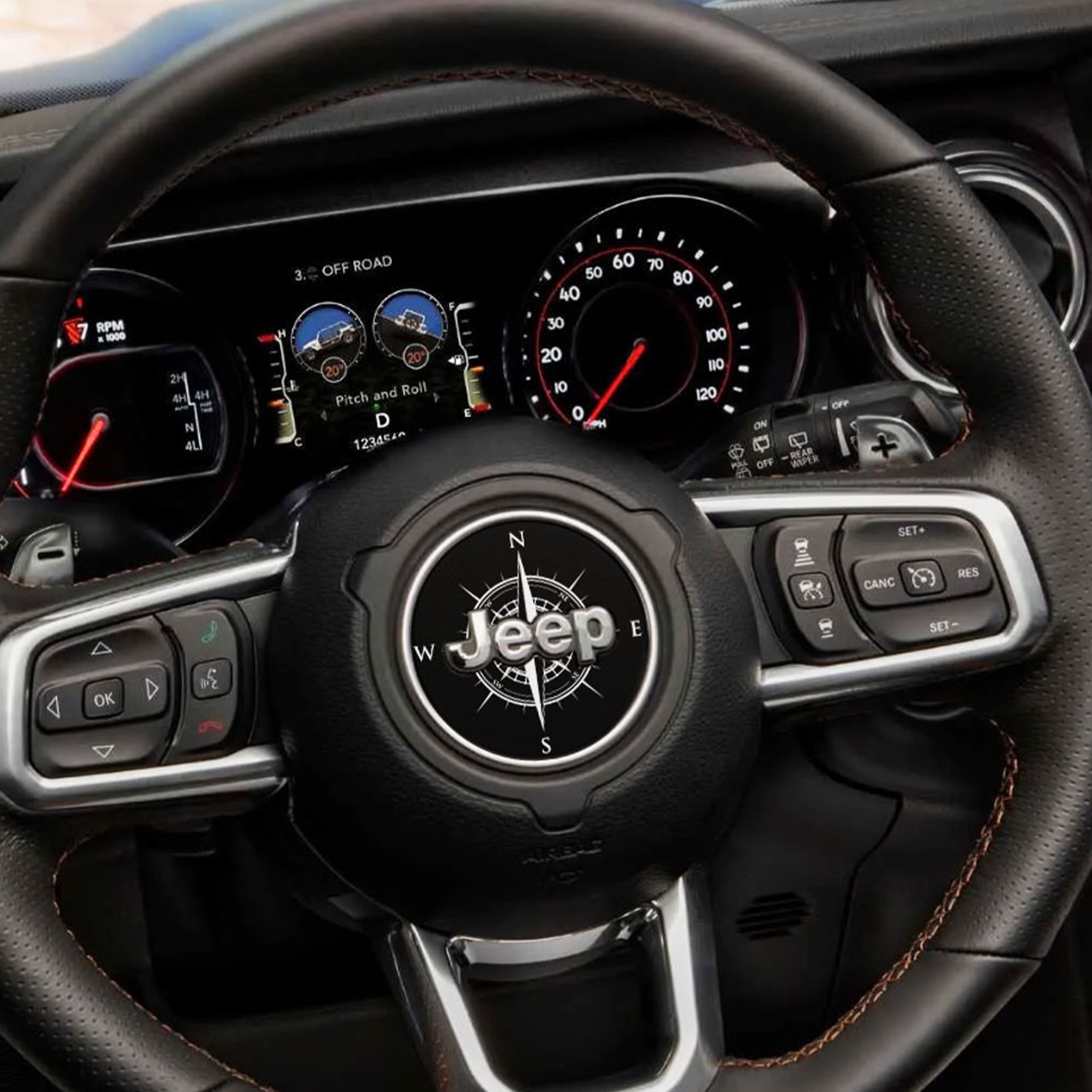 Jeep Wrangler/gladiator Steering Wheel Compass Decal Vinyl Etsy