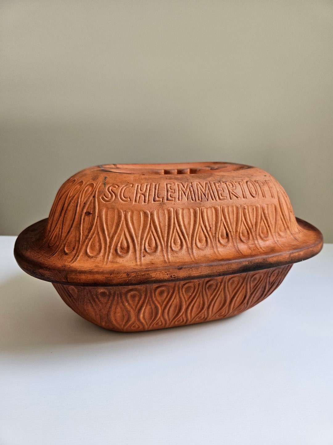 SCHLEMMER TOPF Terracotta Baking Cooker Casserole West Germany - Etsy