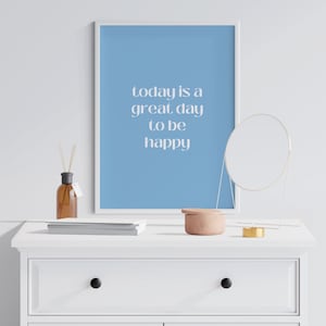 Be Happy Poster, Positive Quote, Inspirational Prints, Be Happy Prints, Typography Quote Print, Digital Wall Art, Positive Print, Home Decor
