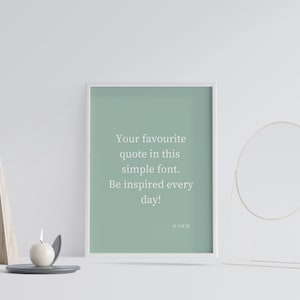 Custom Quote Printable Art, Digital Poster, Custom Wall Decor, Personalized Poster, Quote Print, Creative Typography, Custom Print, Digital