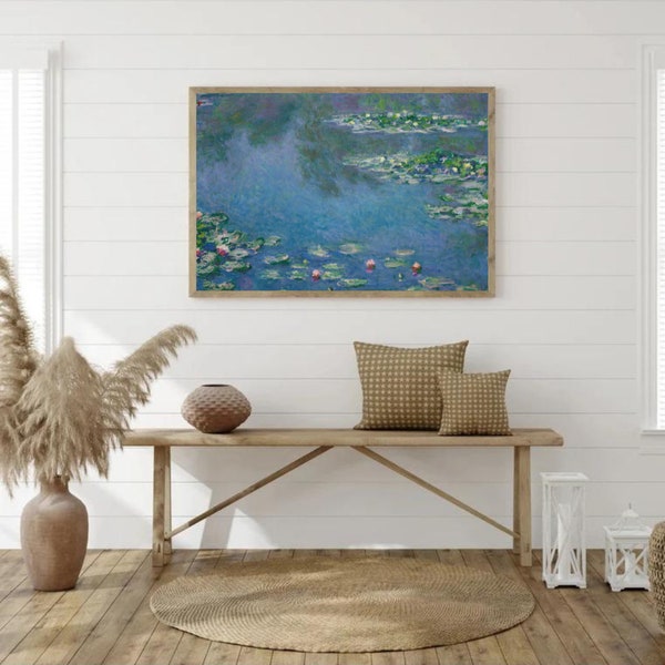 Seerosen Claude Monet (1906) Museum Kunstdruck, Wandkunst Dekor, berühmte Monet Kunst, Vintage Dekor, Monet Botanischer Druck