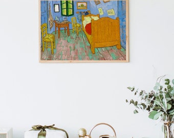 Vincent Van Gogh's The Bedroom (1889), Van Gogh Wall Art Décor, Classic Fine Art, Vintage Van Gogh Art, Instant Download, Famous Painting