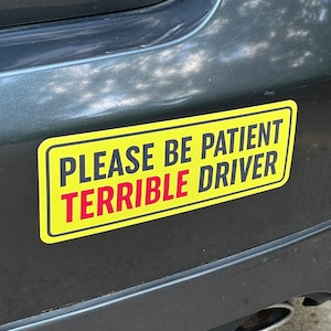Student Driver Reusable Sticker Funny Gift