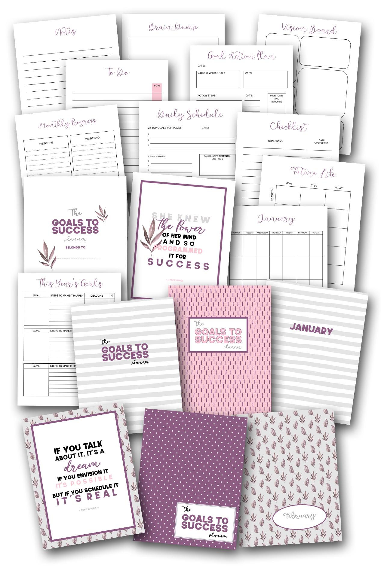 Goals to Success Planner 21 Pages - Etsy