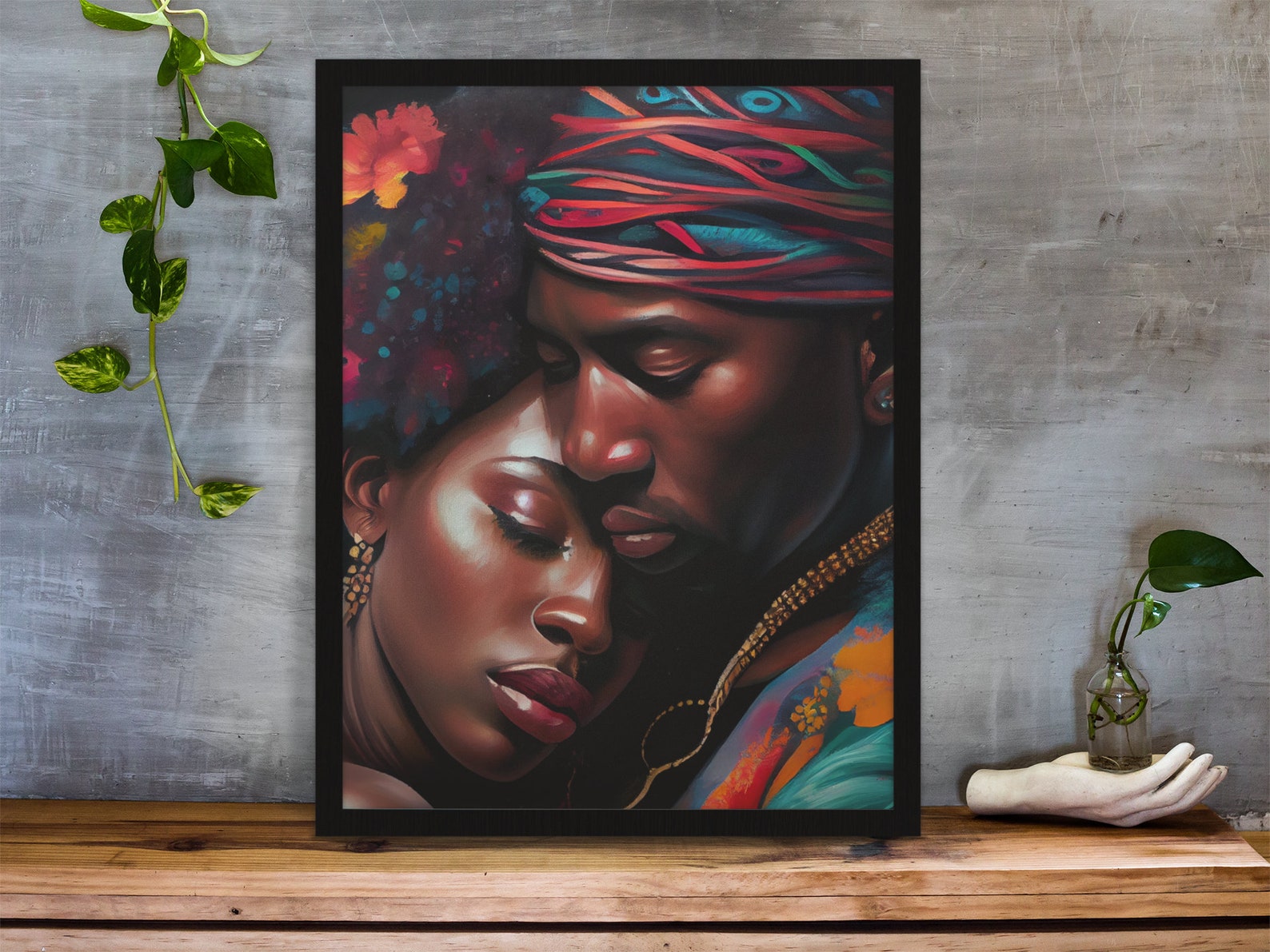 Soulmates Beautiful Art Black Love Digital Print Digital - Etsy