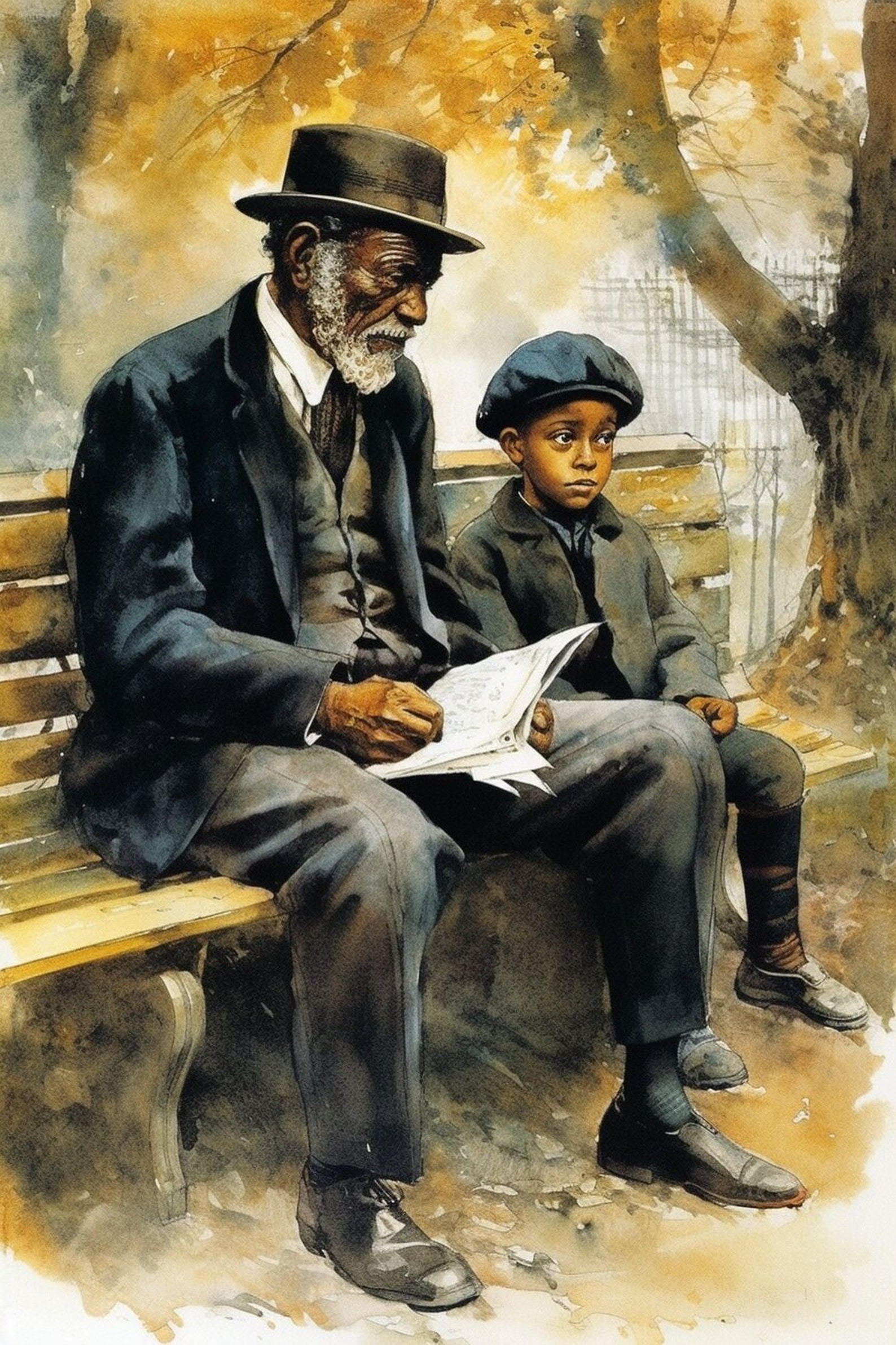 Black Family Generations Wall Art, Generation Printable, Grandparents ...
