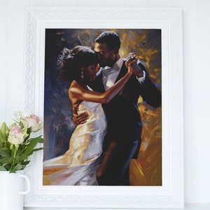 Lovers Dance: A Dance for Two - Beautiful Art, Black Love, Digital ...