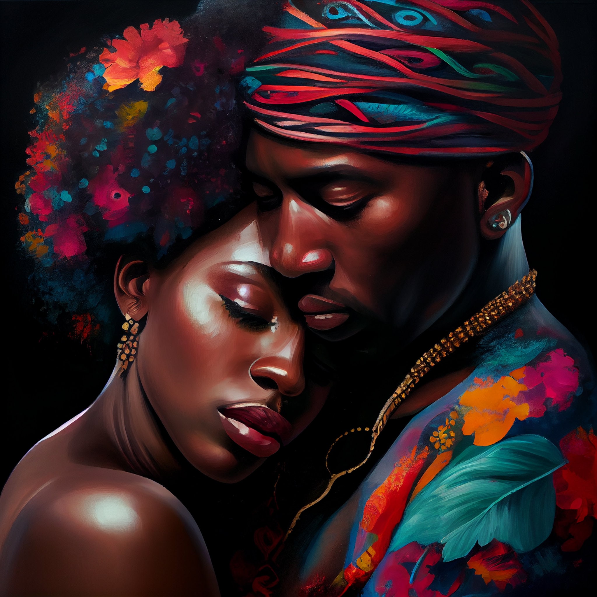 Soulmates Beautiful Art, Black Love, Digital Print, Digital Download,  Romantic Art, Wall Art, Gift Idea -  Denmark