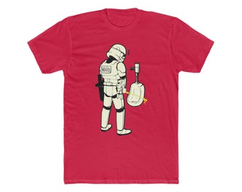 Men's Cotton Crew Stormtrooper Peeing Urinal Tee