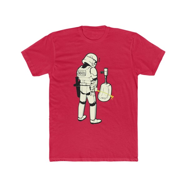 Men's Cotton Crew Stormtrooper Peeing Urinal Tee