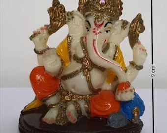 Lord Ganesha , "9cm"Home Decor, Hindu Goddess PolyResin Statue