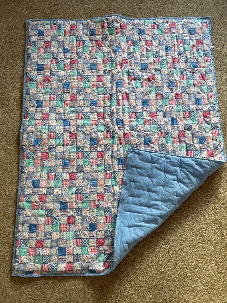 Hand Tied Baby Crib Quilt Etsy
