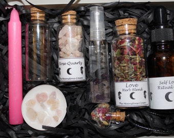 Self Love Bundle | Self Love Kit | Gift | Gift Box | Love Bundle | Room Spray | Ritual Oil | Essential Oils | Herbs | Herb Mix