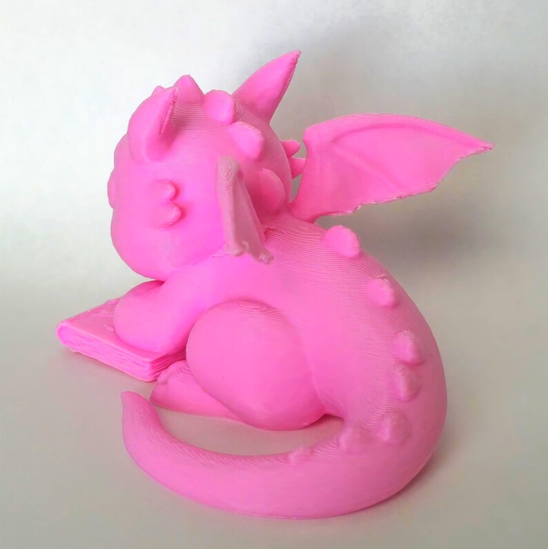 Sleeping Cute Baby Dragon on a Book, Bookshelf Decoration, STL Digital ...