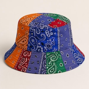 Summer Frequency Bucket Hat, Patchwork hat, 100 % cotton, Ankara African print, Vacation