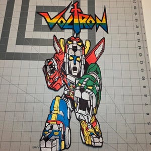 80s cartoon Retro Voltron character Embroidered Patch