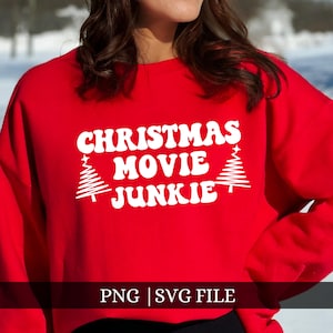 Christmas Movie Junkie Svg, Retro Christmas Svg Png, Christmas Movie Svg, Holiday Svg, Popular Christmas Movie Svg, Vintage Christmas Svg