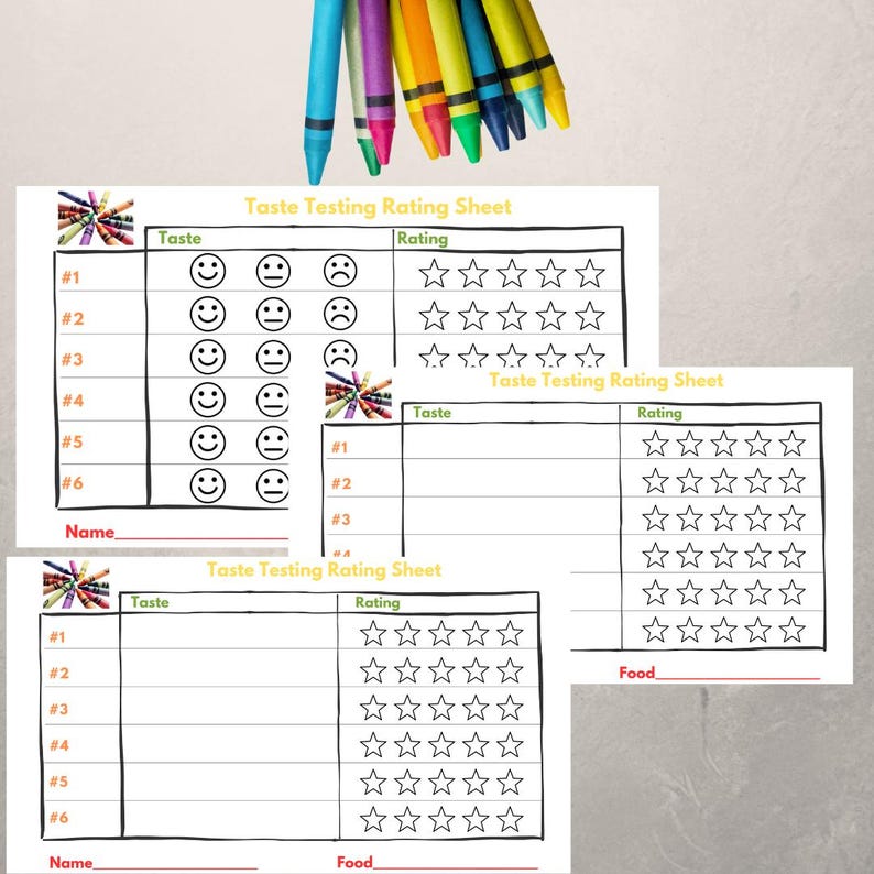 Fun Taste Testing Rating Sheet - Il 794xN.6443224317 7j3o 