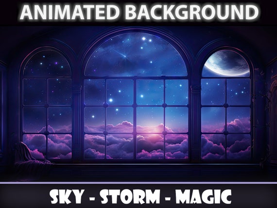 ANIMATED BACKGROUND | Sky Tower secret room |  Cozy Stream Vtuber Twitch Overlay Background | Ambience looped virtual stream background