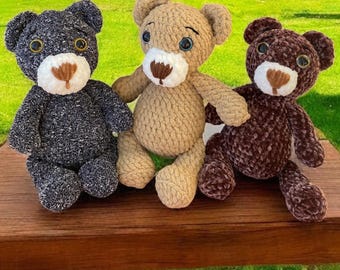 Handmade Crochet Teddy Bear Plush | Soft Stuffed Animal Toy