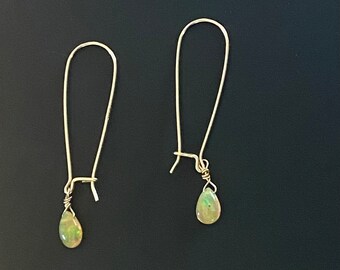 Ethiopian Opal and Gold Filled Earrings