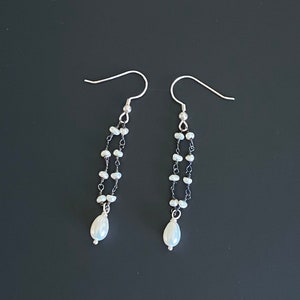 Fresh water Pearls and Sterling Silver Earrings