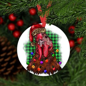 Christmas Rooster Ornament, Rooster Car Coaster, Rooster Ornaments,Ornament