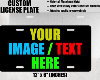 Personalized License Plate,Custom License Plate,Custom Car Tag,Personalized Aluminum License Plate,Custom Front License Plates,License Plate