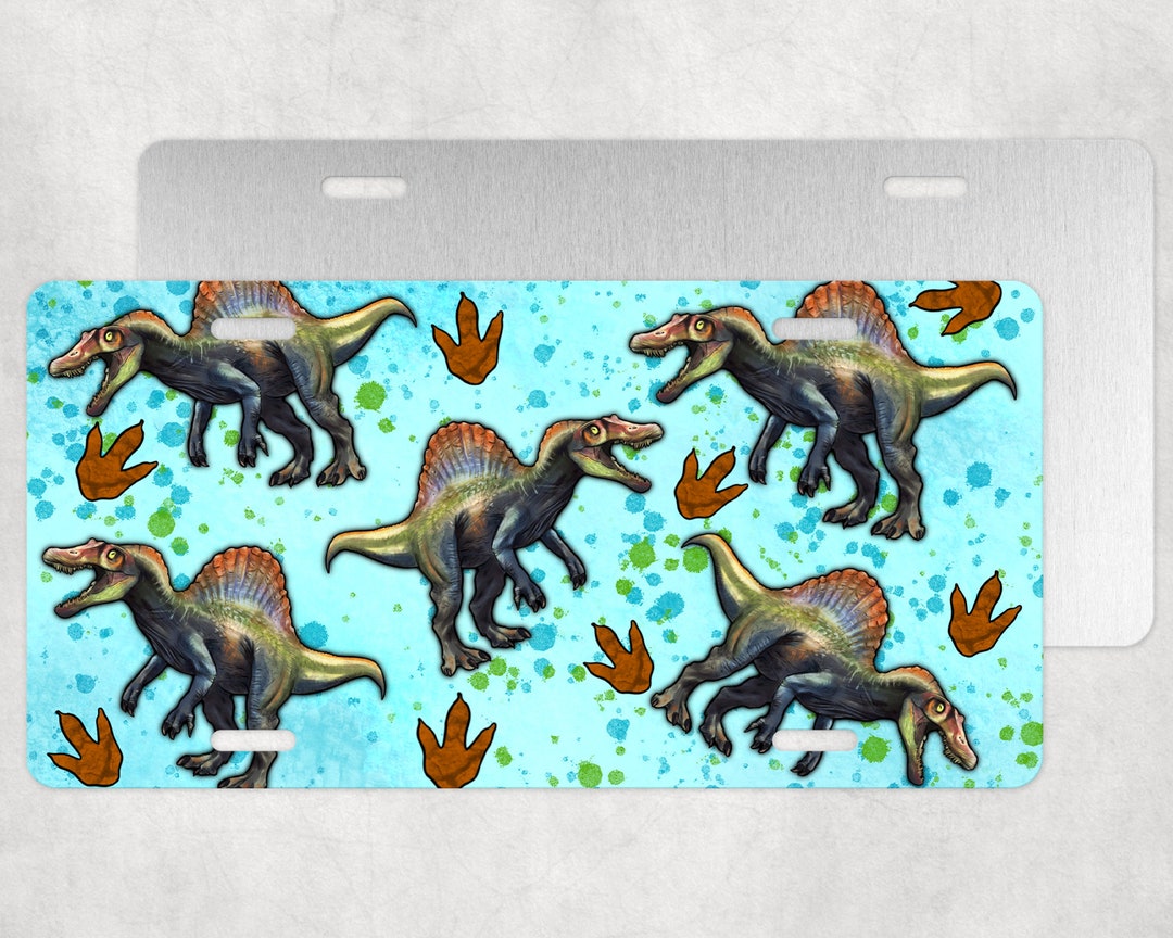 Spinosaurus Sippy Dinosaur License Plate,dinosaur License Plate