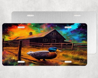Duck License Plate, Duck,Colorful Duck License Plate,Animal License Plate,License Plate,Car Accessories