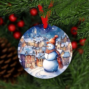 Christmas Snowman Ornament,Christmas Snowman,Snowman Ornaments,Christmas Ornament,Ornament,Gift For Christmas
