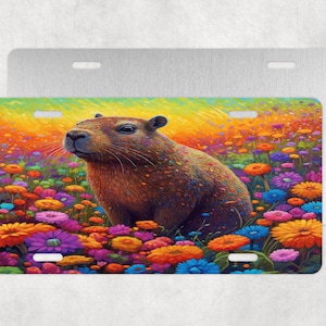 Marmot License Plate,Marmot,Colorful Marmot License Plate,Animal License Plate,License Plate,Car Accessories