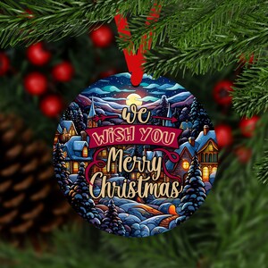 We Wish You Merry Christmas Ornament,Merry Christmas Ornament,Christmas Ornaments,Ornament,Gift For Christmas