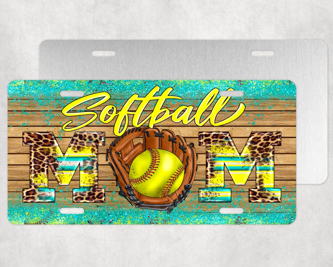 Western Softball Mom License Plate,softball Mom License Plate, Softball