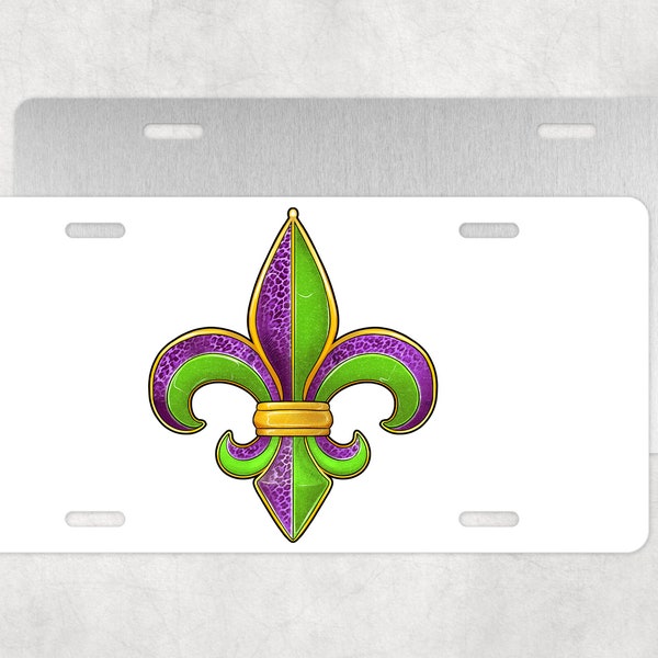 Mardi Gras Fleur de Lis Plate