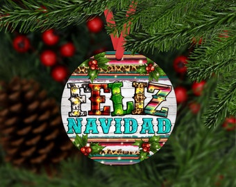 Christmas Feliz Navidad Ornament,Feliz Navidad Car Coaster,Feliz Navidad Ornaments,Ornament